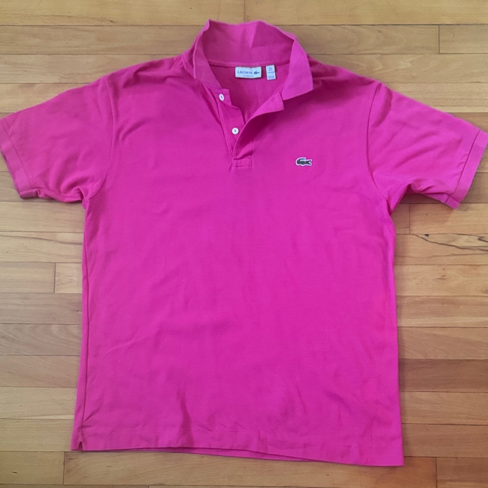 Lacoste Men's Vibrant Pink Polo Shirt